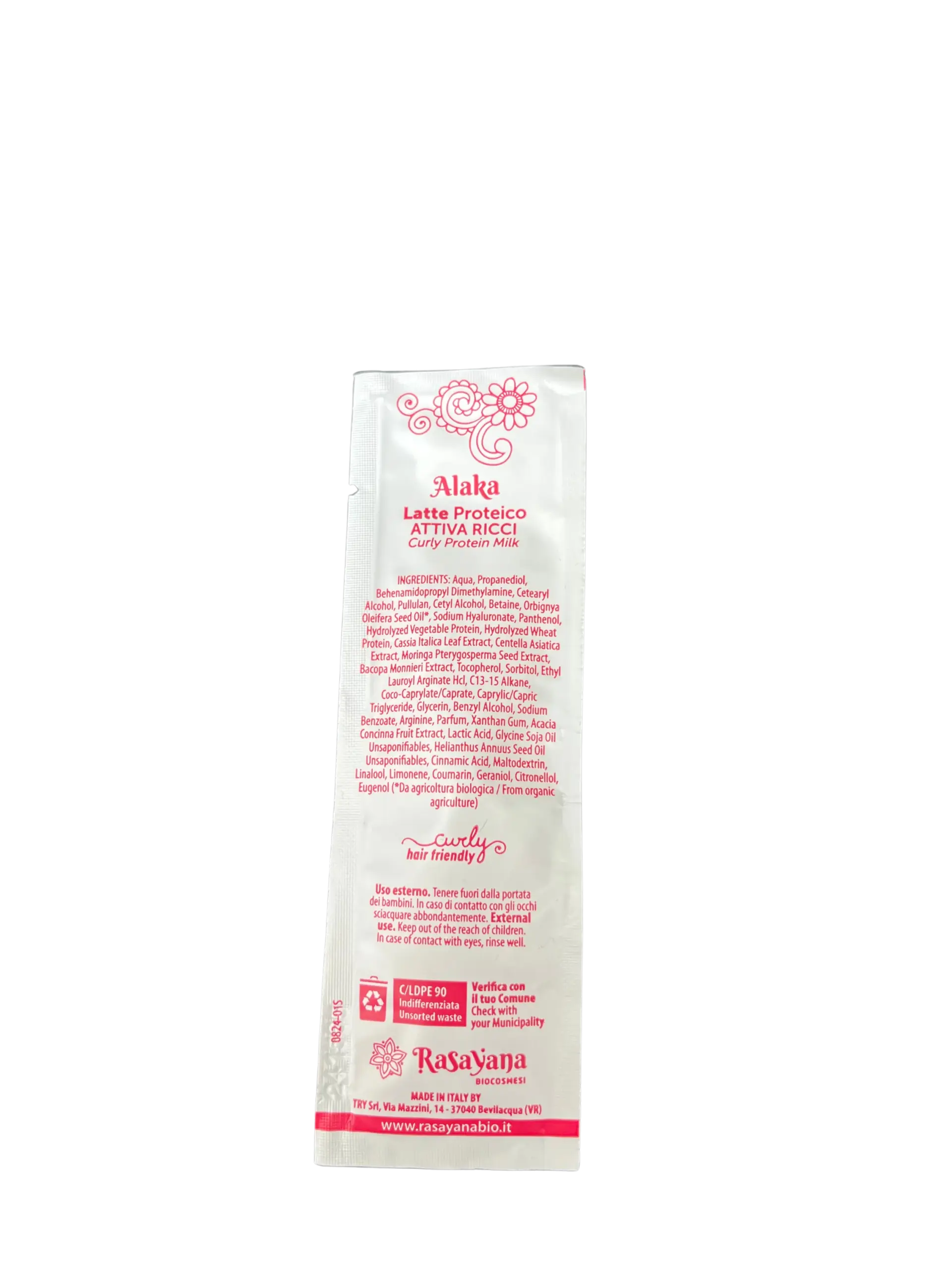 Muestra Rasayana Biocosmesi Cabello Alaka Latte Proteico Attiva Ricci 6ml - 1